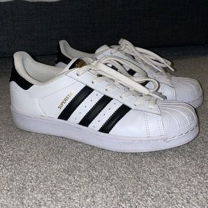 Adidas Black and White Superstar Shoes